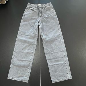 Light black wide leg jeans